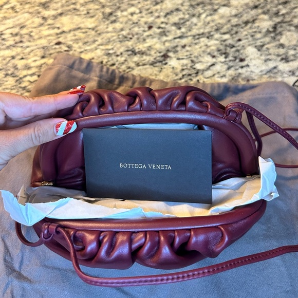 Bottega Mini Pouch in Burgandy - Picture 6 of 10